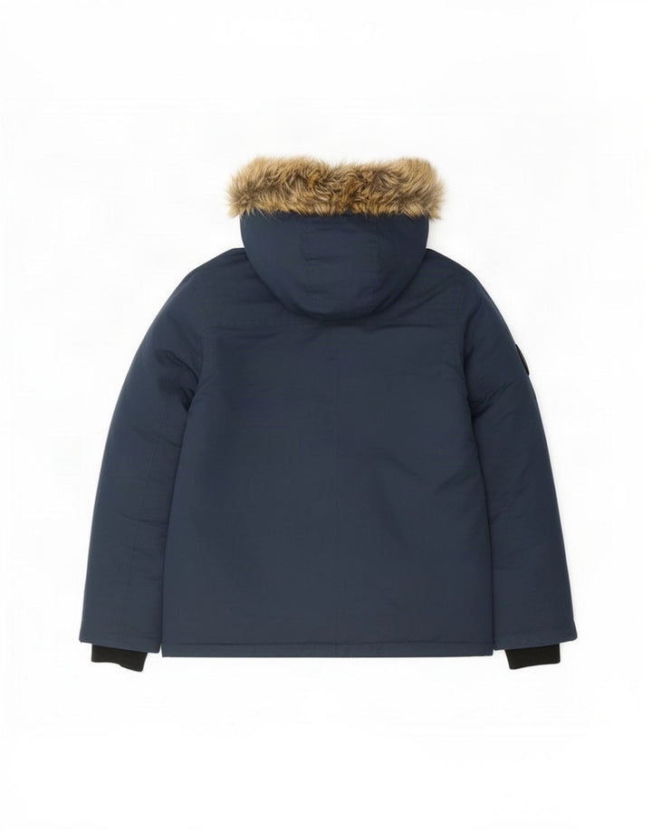 Μπουφάν Diesel Boys με κουκούλα με επένδυση 13-14 ετών Navy Blue Polyester