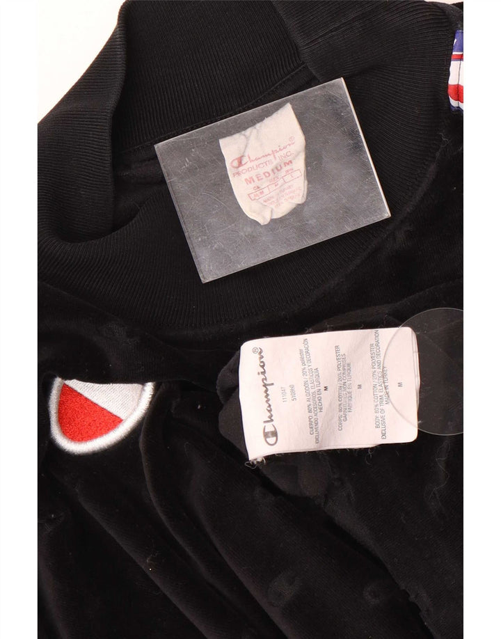 Champion Γυναικεία Γραφική Φούτερ Jumper UK 14 Medium Black Colourblock