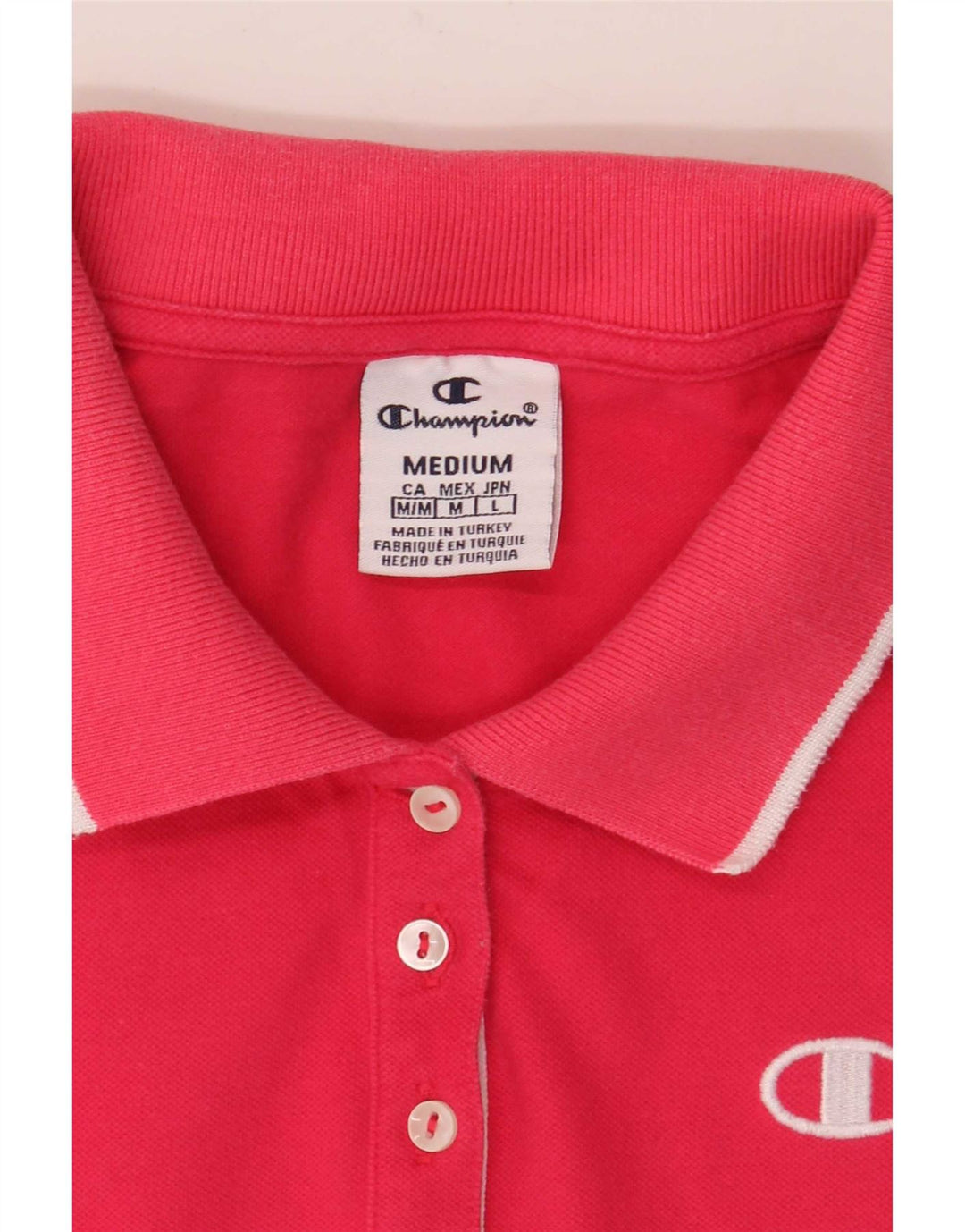 Champion γυναικείο μπλουζάκι πόλο UK 12 Medium Pink