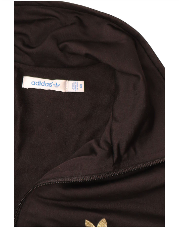 Γυναικεία αθλητική φόρμα γραφικών ADIDAS Top Jacket IT 40 Small Black Polyester