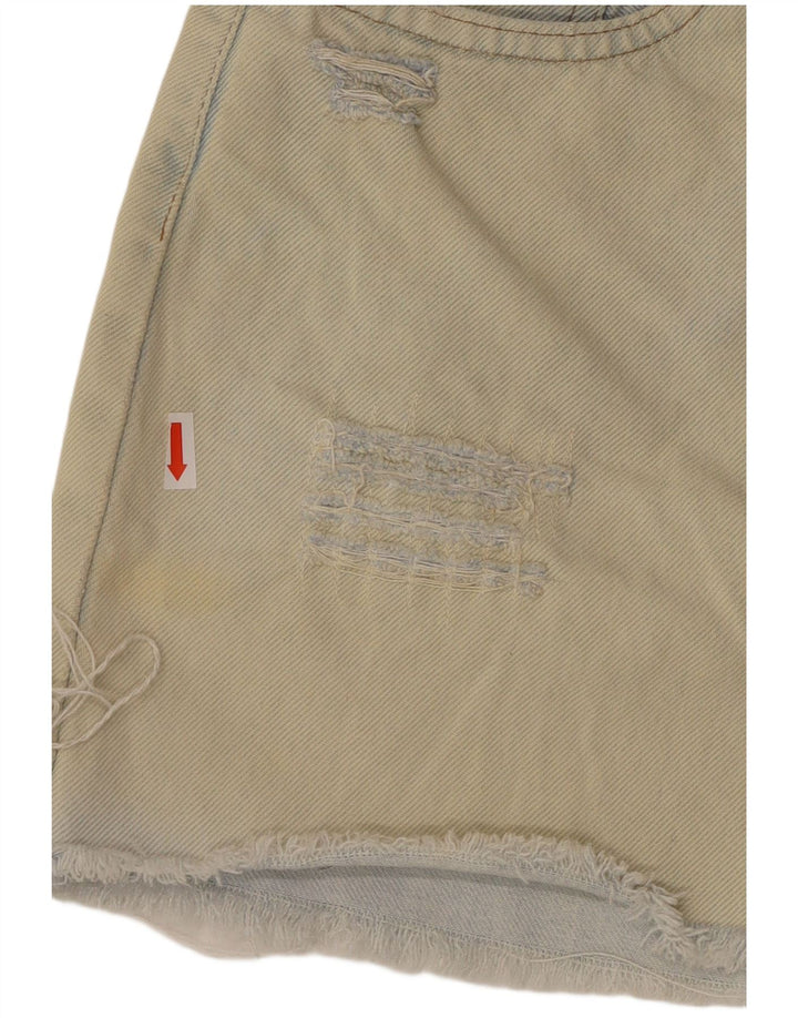 Μίνι τζιν γυναικεία ταλαιπωρημένη φούστα LEVI'S W28 Μεσαίο μπλε βαμβακερό