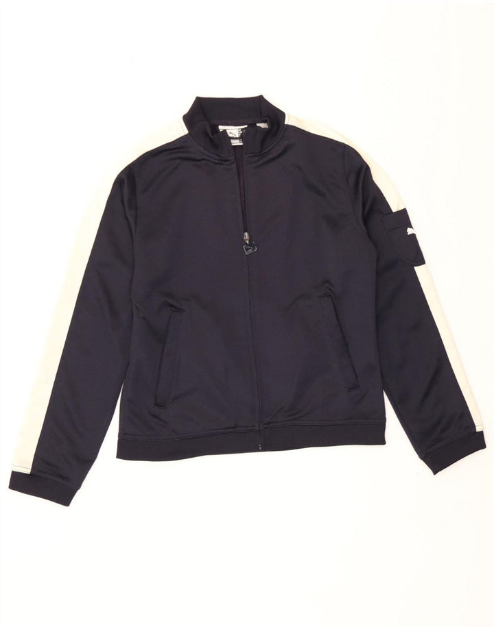 Puma Γυναικεία αθλητική φόρμα Top Jacket UK 10 Small Navy Blue Colourblock