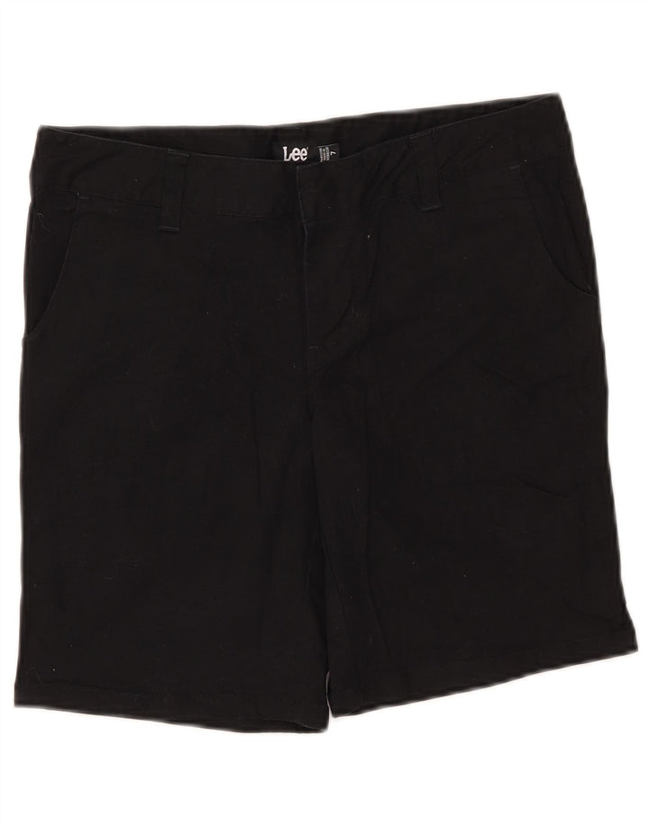 LEE Womens Chino Shorts US 7 Medium W30  Black Cotton