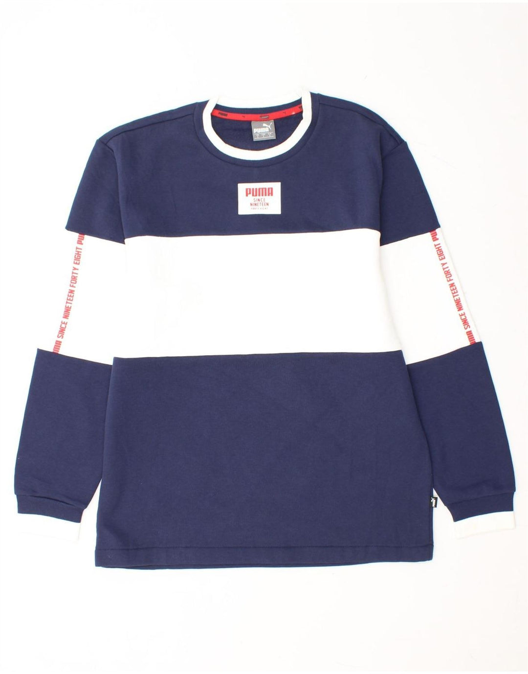 Ανδρικό γραφικό φούτερ PUMA Jumper Small Navy Blue Colourblock