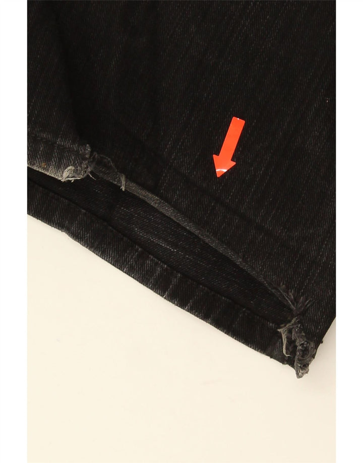 Ανδρικό τζιν ίσιο GUESS W36 L30 μαύρο βαμβακερό