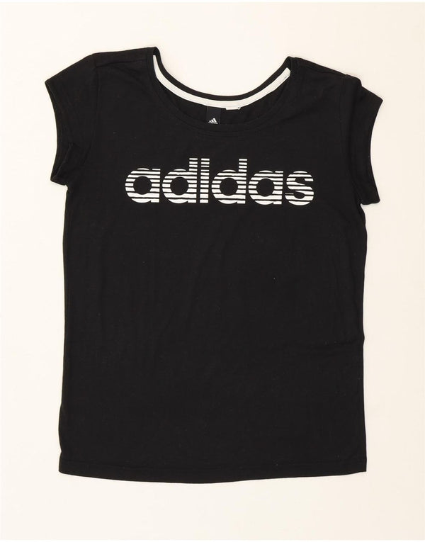Γυναικείο γραφικό T-Shirt Adidas Top UK 12 Medium Black