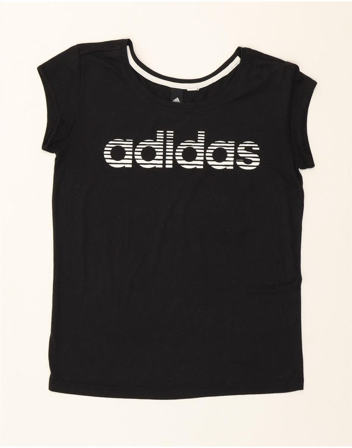 Γυναικείο γραφικό T-Shirt Adidas Top UK 12 Medium Black