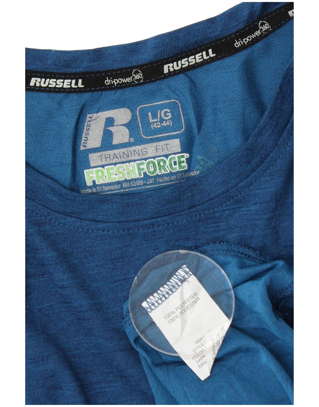 Russell Athletic Ανδρικό T-Shirt Dri-Power Top UK 42/44 Large Blue Polyester