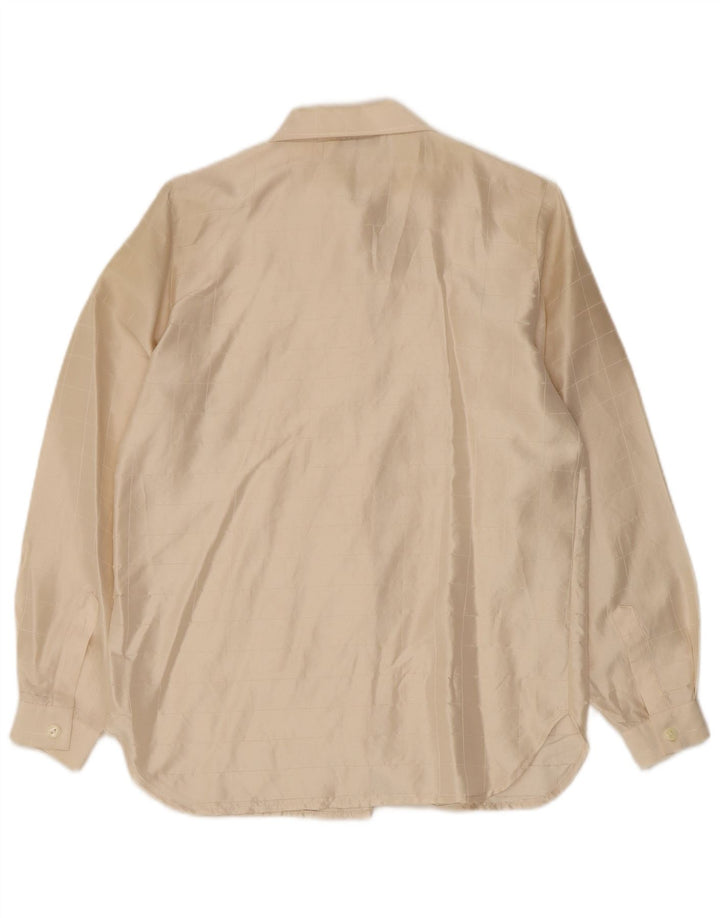 Vintage γυναικείο πουκάμισο μπλούζα UK 14 Medium Beige Check