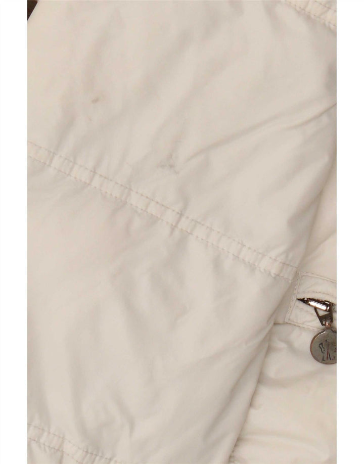 Moncler Girls Graphic Padded Jacket 9-10 Years White Colourblock Polyamide