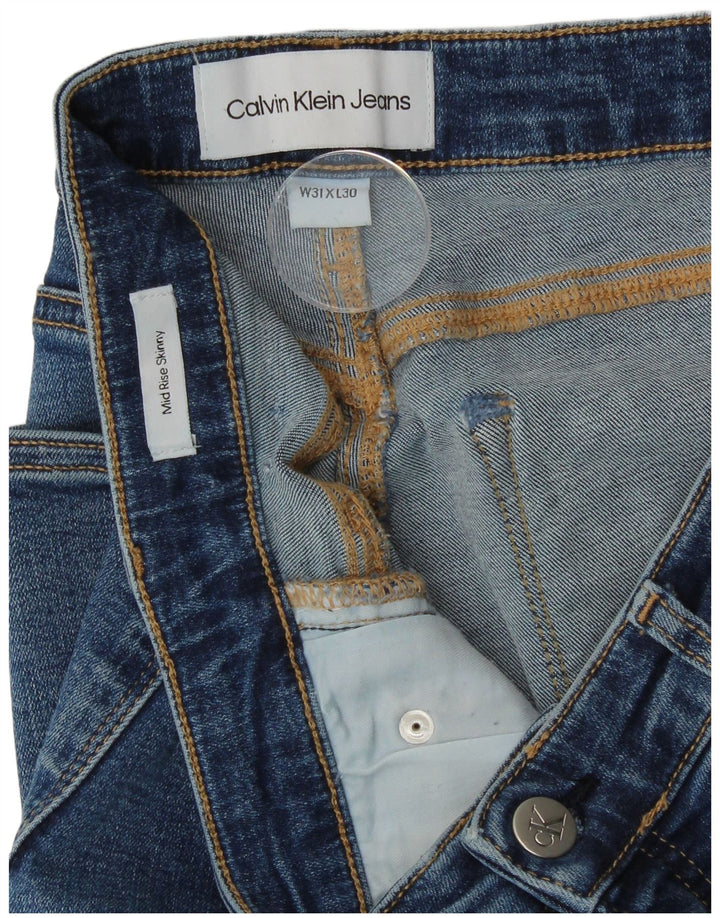 Calvin Klein Γυναικείο Ψηλό Ψηλό Τζιν W31 L26 Μπλε