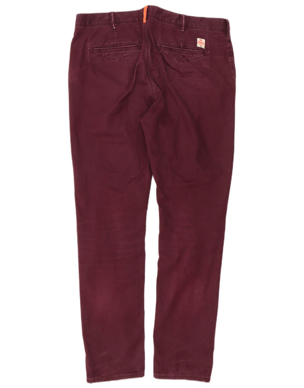 Ανδρικό παντελόνι Chino Superdry Slim Fit XL W38 L32 Βαμβακερό μπορντό