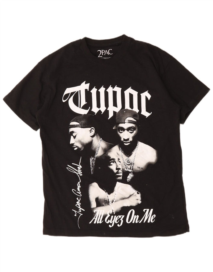 Pull & Bear Ανδρικό T-Shirt 2 Pac γραφικό Top Small Black