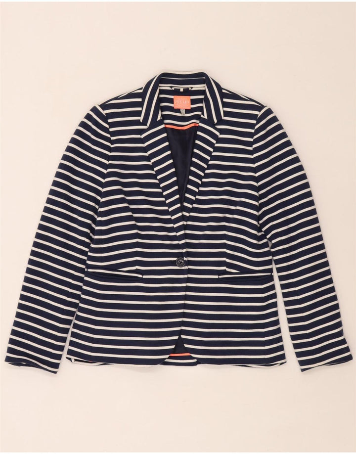Joules γυναικείο σακάκι 1 κουμπιού σακάκι UK 10 Small Navy Blue ριγέ