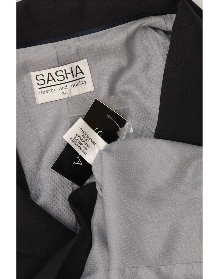 Sasha Γυναικείο σακάκι 2 κουμπιών Blazer UK 20 2XL Γκρι Πολυεστέρας