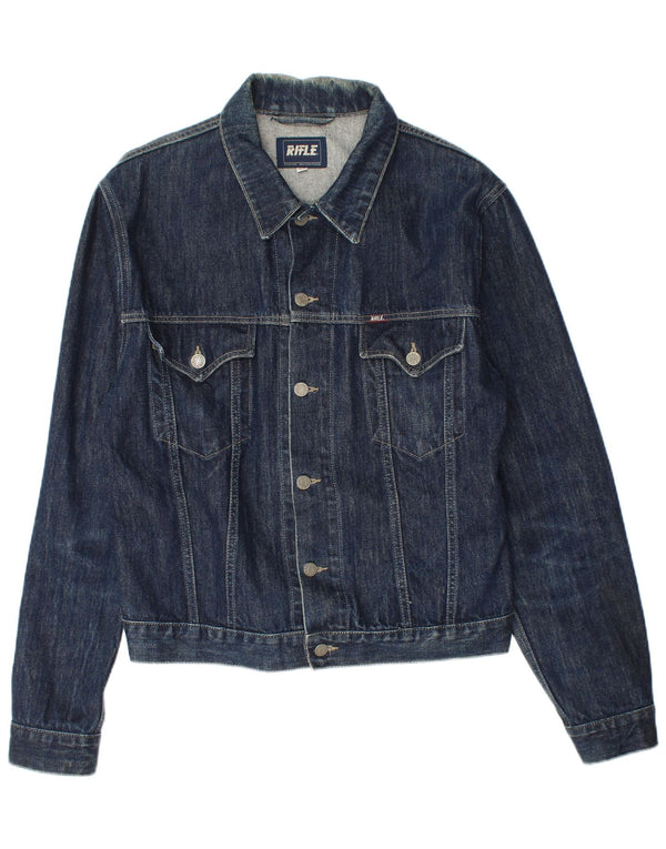 RIFLE Γυναικείο Τζιν Μπουφάν UK 18 XL Navy Blue Cotton