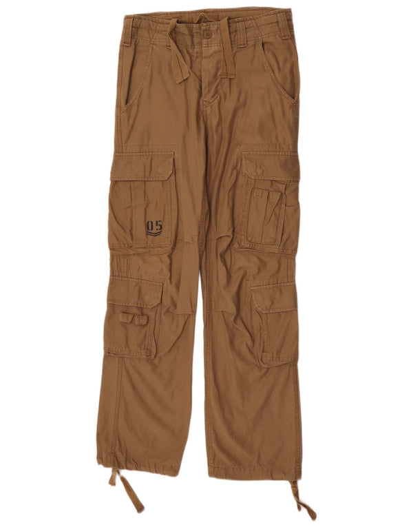 Vintage Ανδρικό ίσιο παντελόνι Cargo Small W29 L32 Καφέ Βαμβακερό