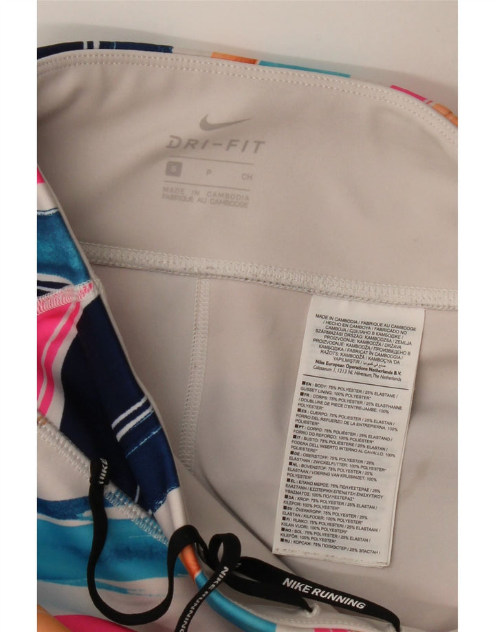 Nike γυναικεία κολάν Dri Fit UK 8 Μικρός πολύχρωμος ριγέ πολυεστέρας