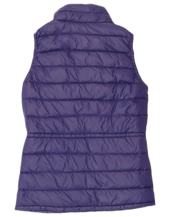 BENETTON Γυναικεία padded Gilet UK 10 Small Purple Polyamide