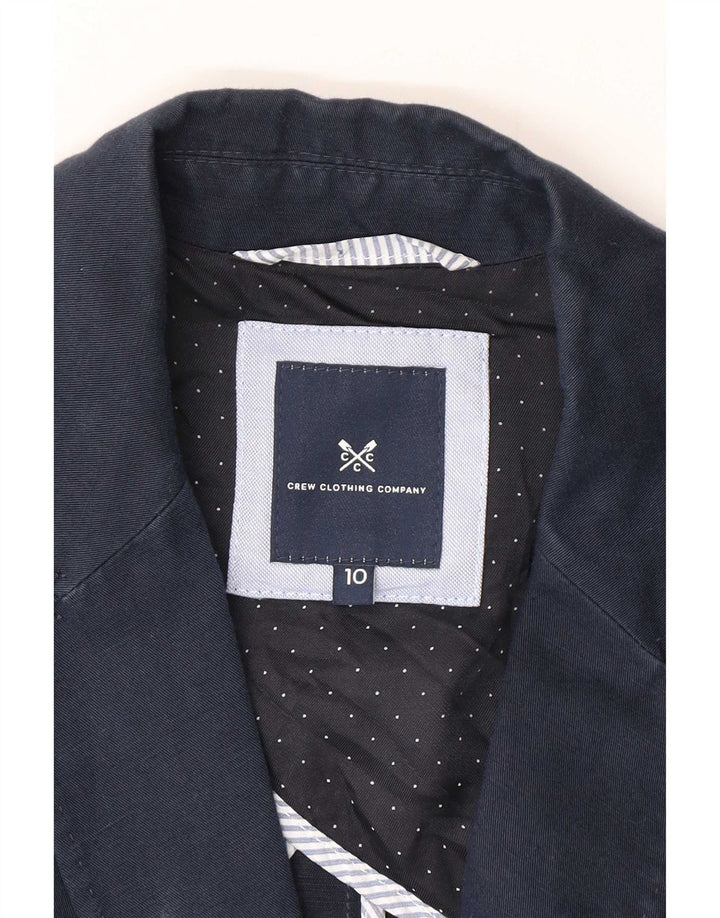 Crew Clothing Γυναικείο σακάκι με 2 κουμπιά σακάκι UK 10 Small Navy Blue λινό