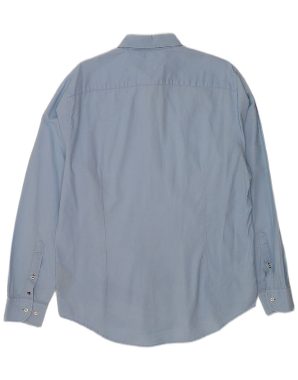 Tommy Hilfiger Ανδρικό πουκάμισο New York Fit Large Blue Cotton