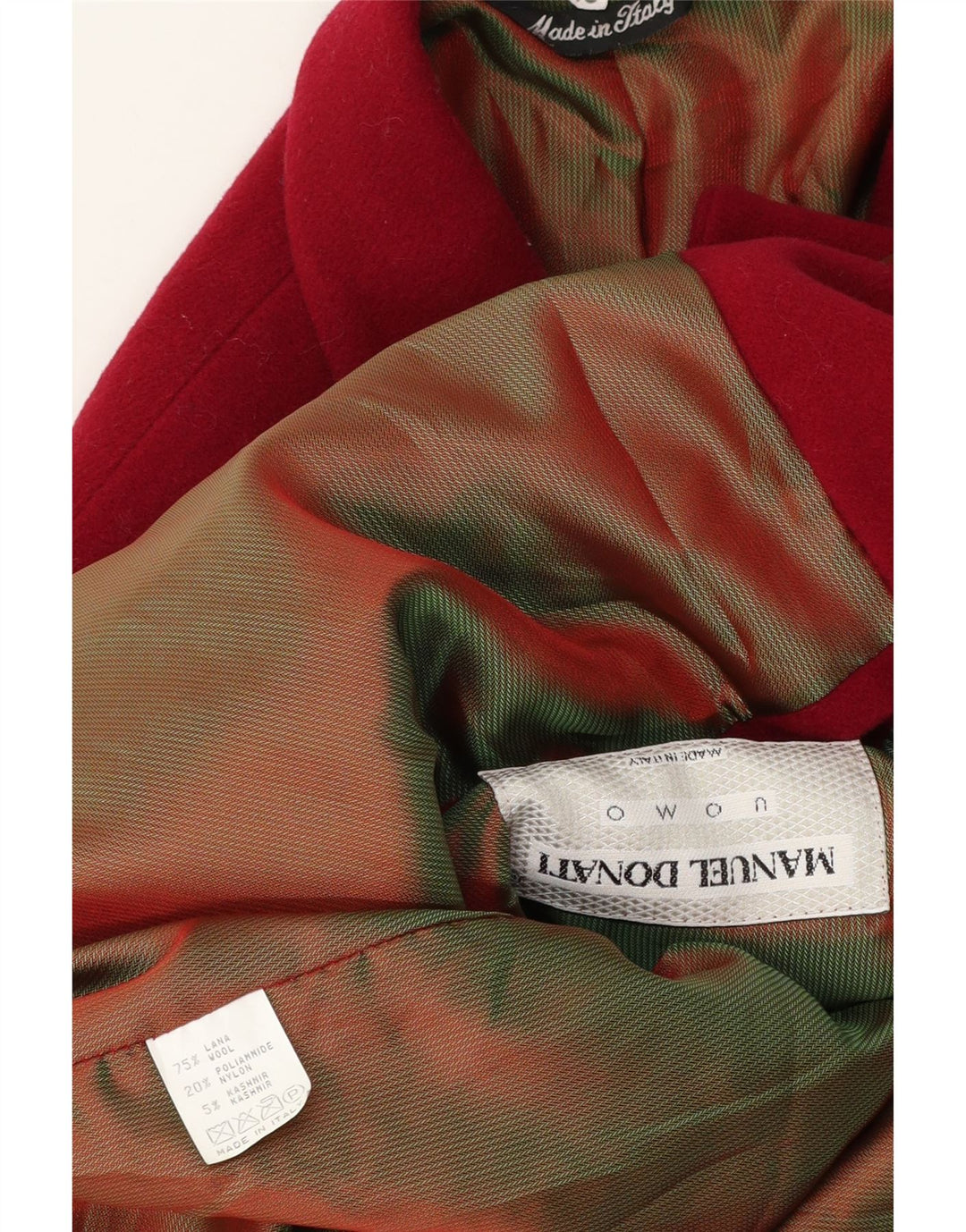 Vintage Ανδρικό Μπουφάν Blazer 2 Κουμπιά IT 48 Μεσαίο κόκκινο μαλλί