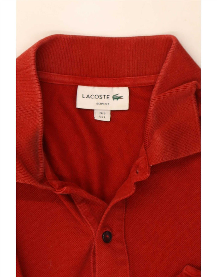 Lacoste Ανδρικό πουκάμισο Polo Slim Fit Μέγεθος 5 Μεγάλο κόκκινο
