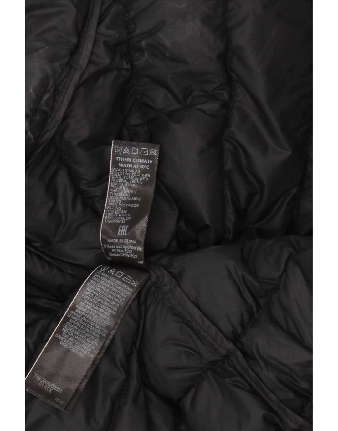 Marks & Spencer Γυναικεία επένδυση Gilet UK 20 2XL Μαύρο Πολυαμίδιο