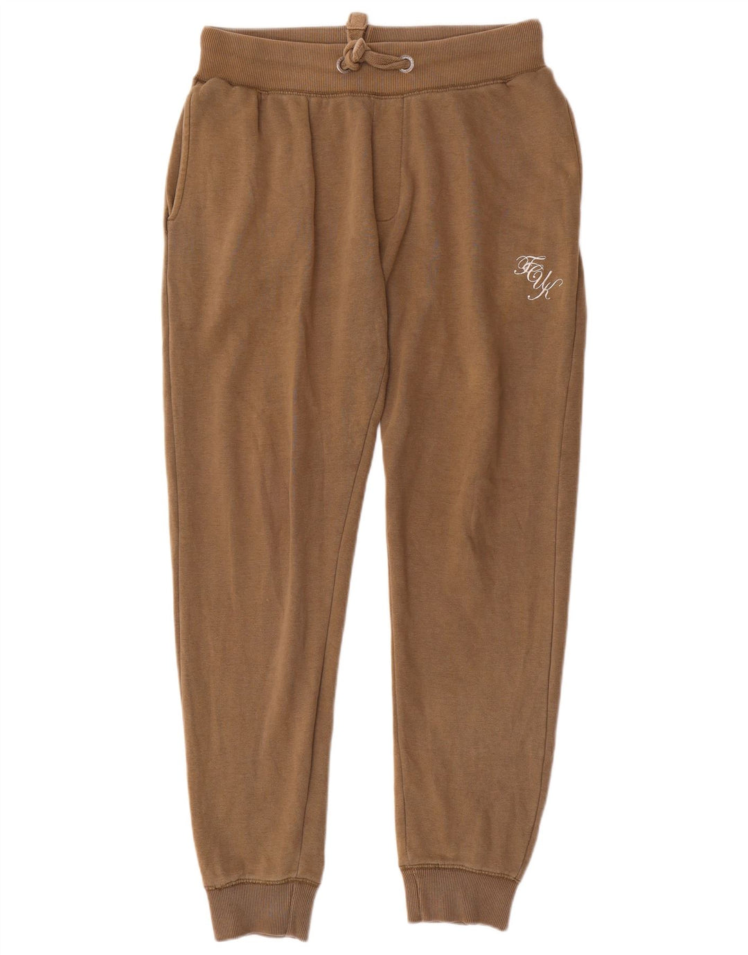 Ανδρική αθλητική φόρμα French Connection Παντελόνι Joggers Μεσαίο Χακί Βαμβακερό