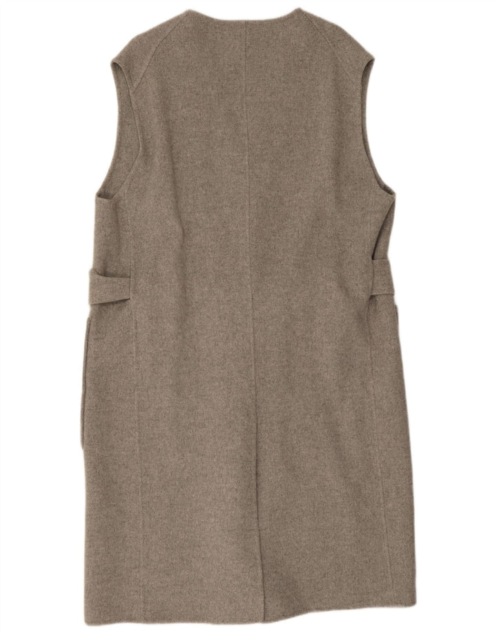 Cos Γυναικείο Longline Oversized Gilet UK 14 Medium Grey Wool