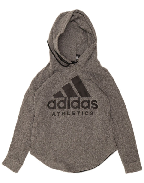 Γυναικείο Adidas Graphic Hoodie Jumper UK 12 Medium Grey