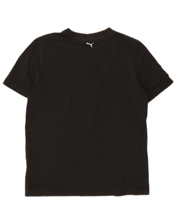 Puma Boys Graphic T-Shirt Top 15-16 Years Μαύρο