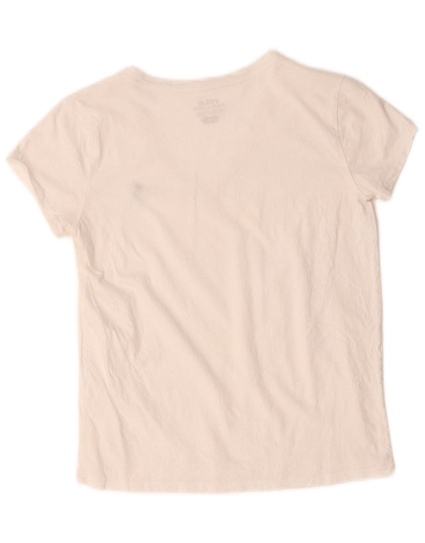 Γυναικείο T-Shirt Polo Ralph Lauren Top UK 6 XS Λευκό βαμβακερό