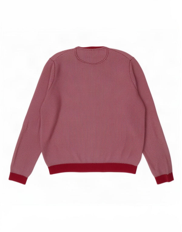Ted Baker Mens Crew Neck Jumper Sweater Size 6 2XL Pink Flecked Cotton