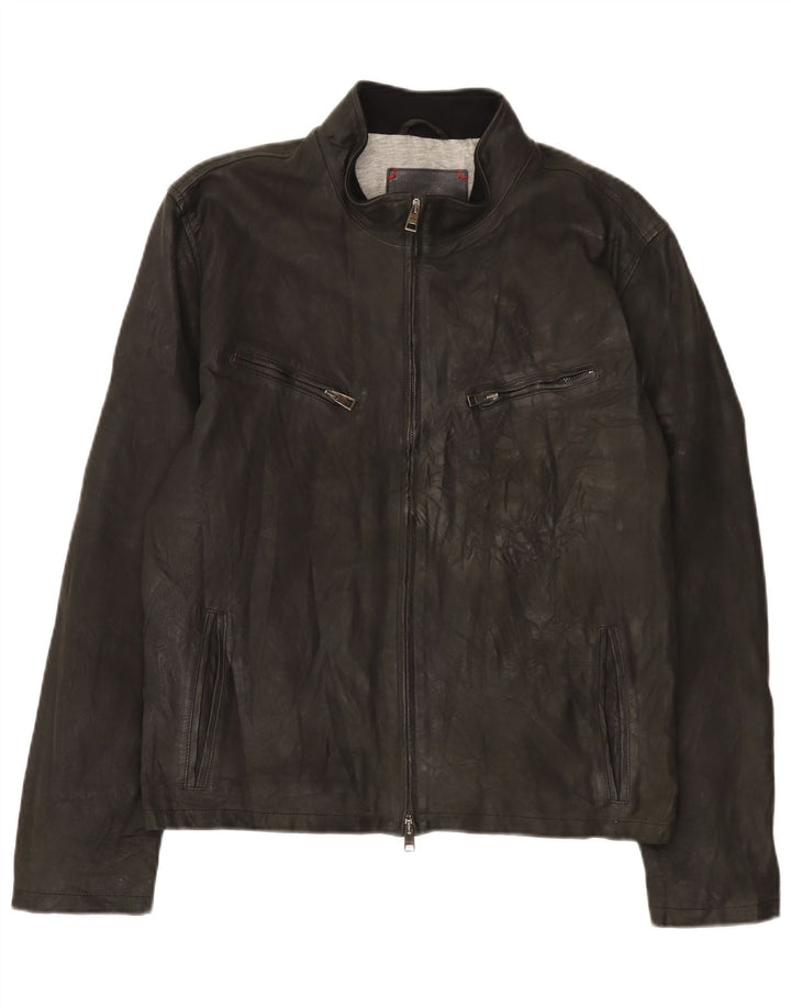 Vintage Ανδρικό Δερμάτινο Μπουφάν UK 38 Medium Black Leather