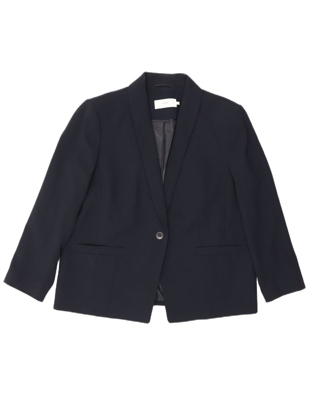 John Lewis Γυναικείο μπουφάν σακάκι 1 κουμπιού UK 18 XL Navy Blue Polyester