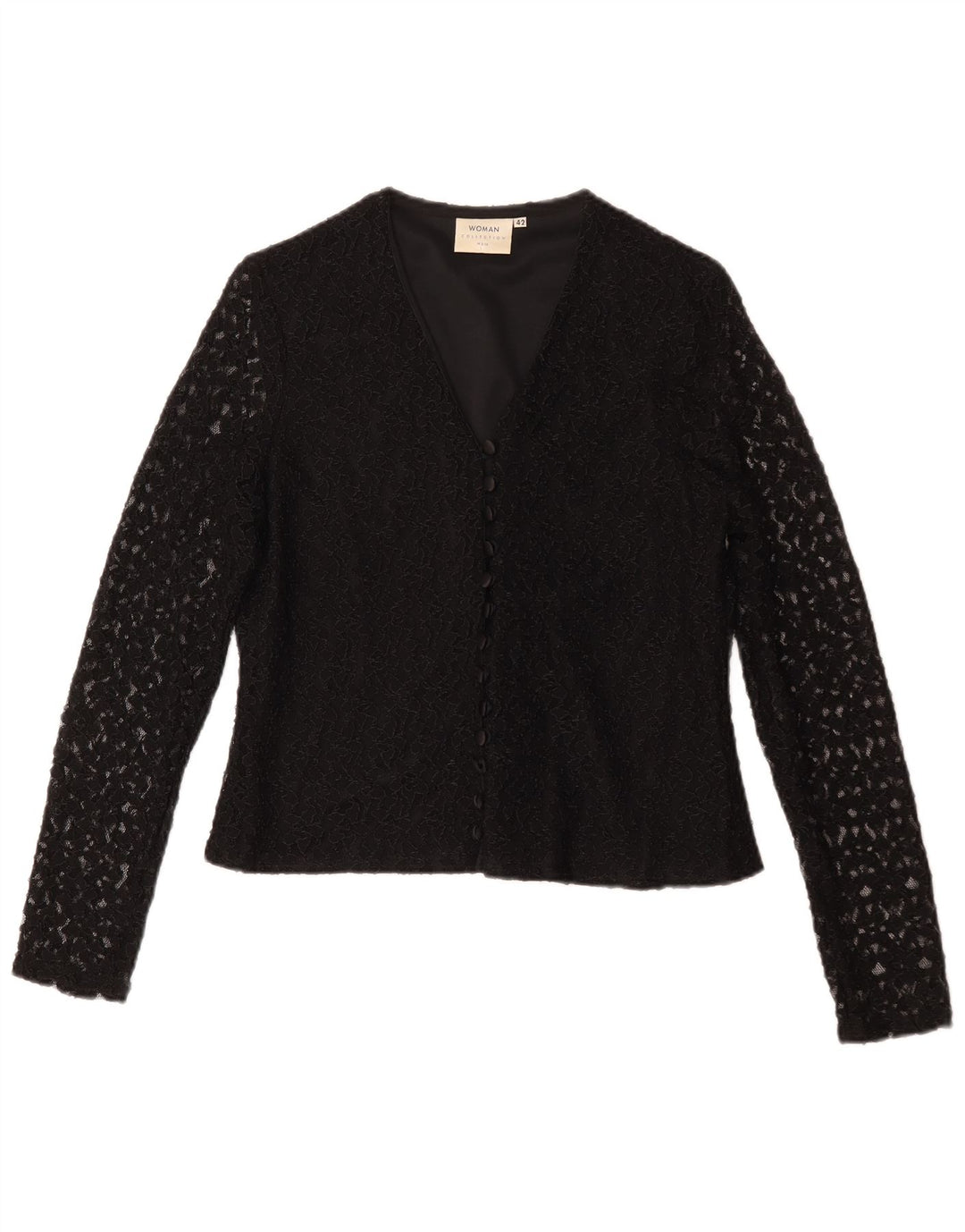 H&M Γυναικείο Πουκάμισο Μπλούζα IT 42 Medium Black Floral Nylon