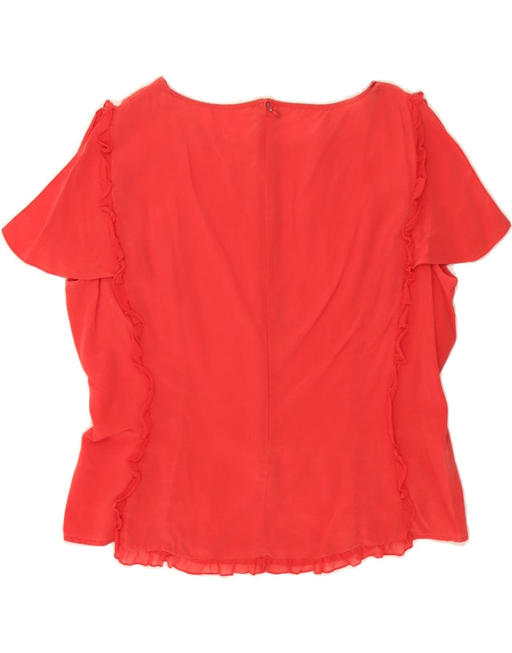VINTAGE Womens Blouse Top IT 46 Large Red Vintage Vintage and Second-Hand Vintage from Messina Hembry 
