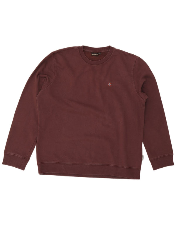 Ανδρικό φούτερ Napapijri Geographic Jumper 2XL Maroon Cotton