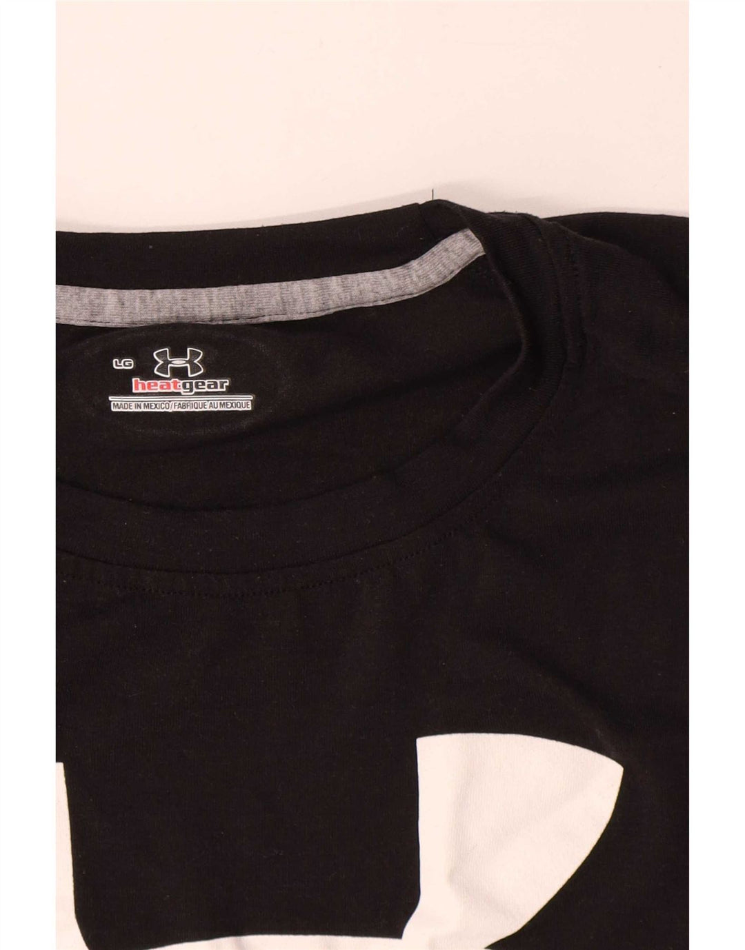 Under Armour Mens Heat Gear Graphic T-Shirt Top Large Black Polyester