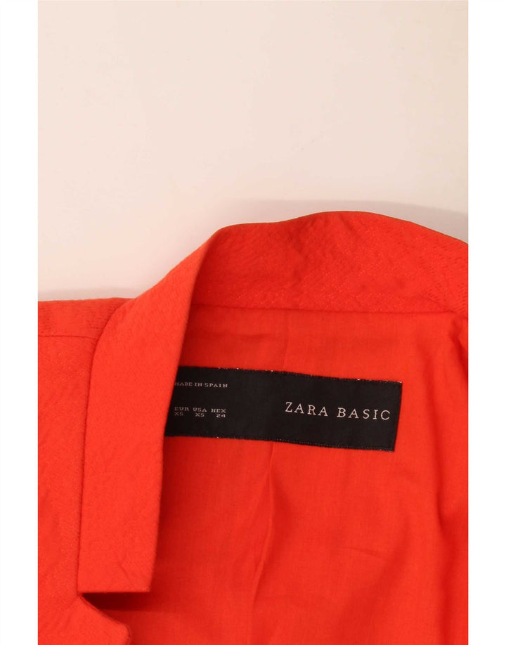 Zara Γυναικείο Open Blazer Jacket UK 6 XS Red