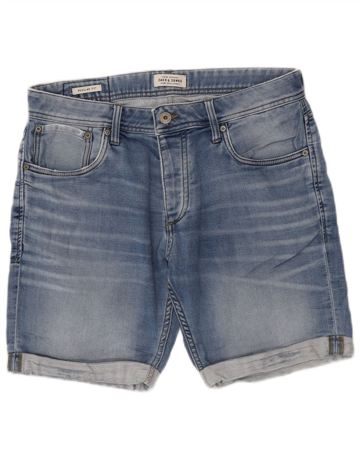 Jack & Jones Ανδρικό τζιν σορτς με κανονική εφαρμογή μεσαίο W32 μπλε βαμβακερό