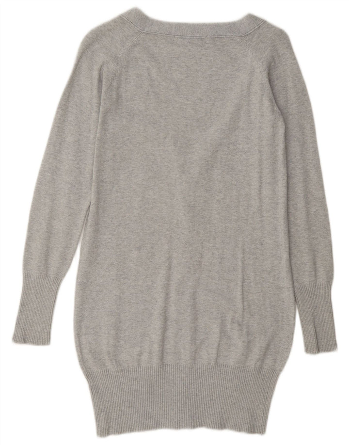 Zara Γυναικεία Ζακέτα UK 10 Small Grey Cotton