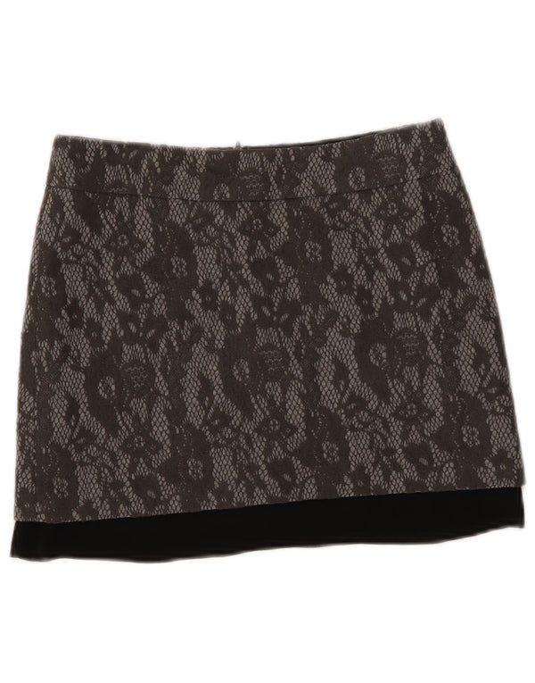 Γυναικεία Μίνι Φούστα MOTIVI UK 6 XS W28 Γκρι Floral Polyester
