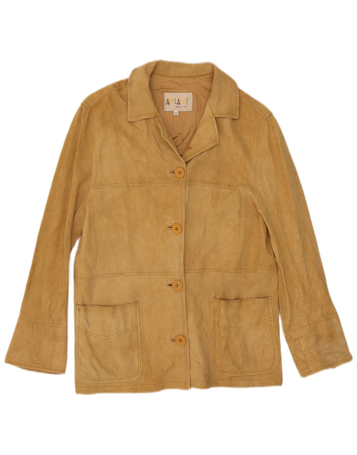 Vintage Γυναικείο Suede Jacket IT 42 Medium Beige Leather