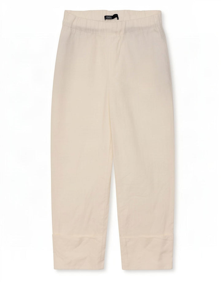 Zara Γυναικείο ίσιο κομμένο παντελόνι Medium W28 L24 Λευκό