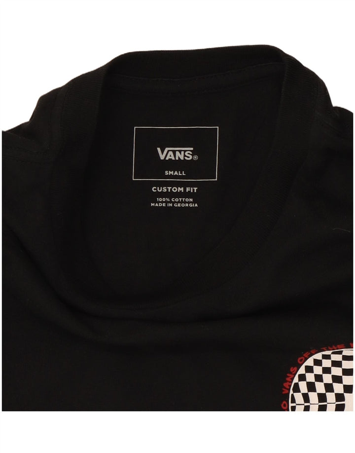Ανδρικό γραφικό T-Shirt Vans Top Μικρό μαύρο βαμβακερό