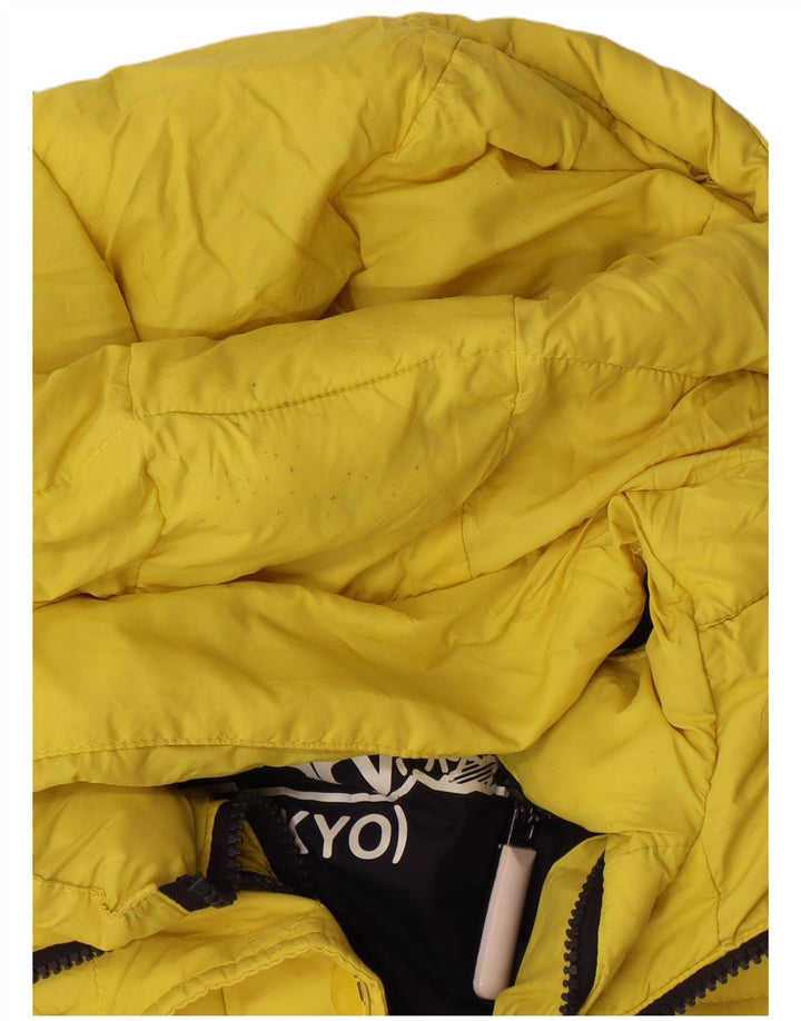 Superdry γυναικείο μπουφάν με κουκούλα UK 10 Small Yellow Polyester