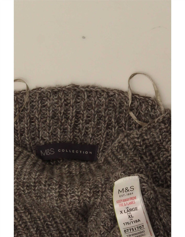 Marks & Spencer Ανδρικό πουλόβερ με λαιμόκοψη XL ακρυλικό γκρι