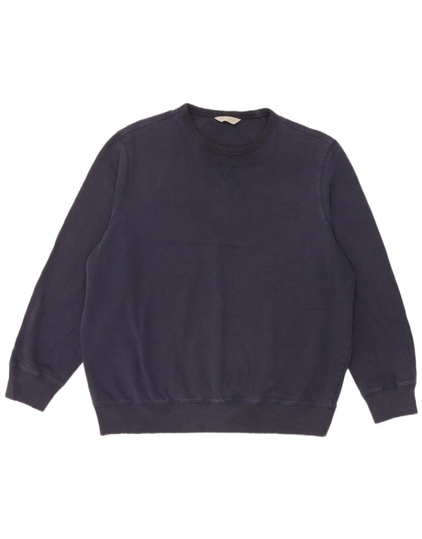 Ανδρική φούτερ Marks & Spencer Jumper 2XL Navy Blue Cotton